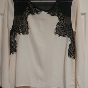 Jolt Lace trimmed Long sleeve blouse